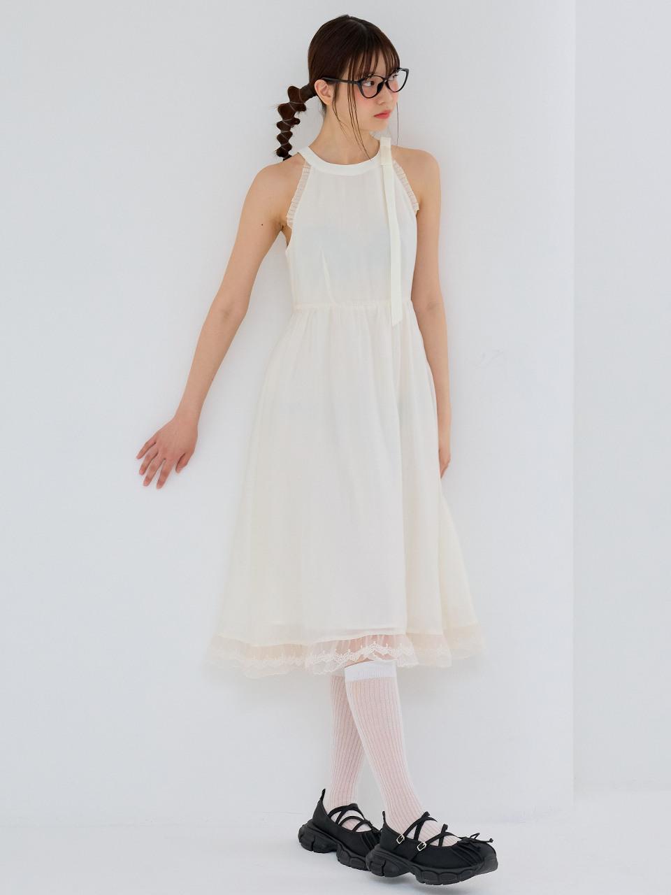 AR_Glazed halterneck dress