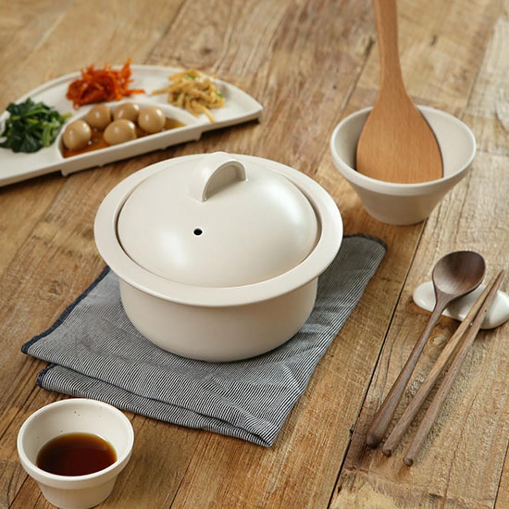쿠르보 미니 계란찜 도자기 뚝배기 냄비