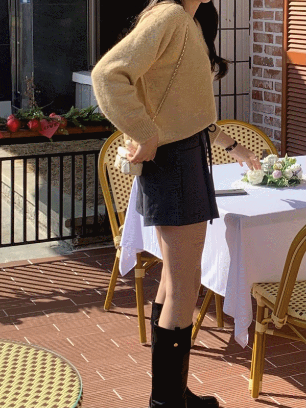 브라운스트리트 JPN 울혼방 박스플리츠 A라인 스커트 WOMAN_28
