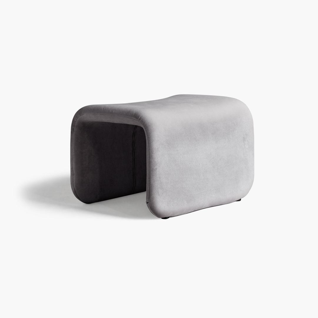 Etcetera Foot Stool Zink Grey