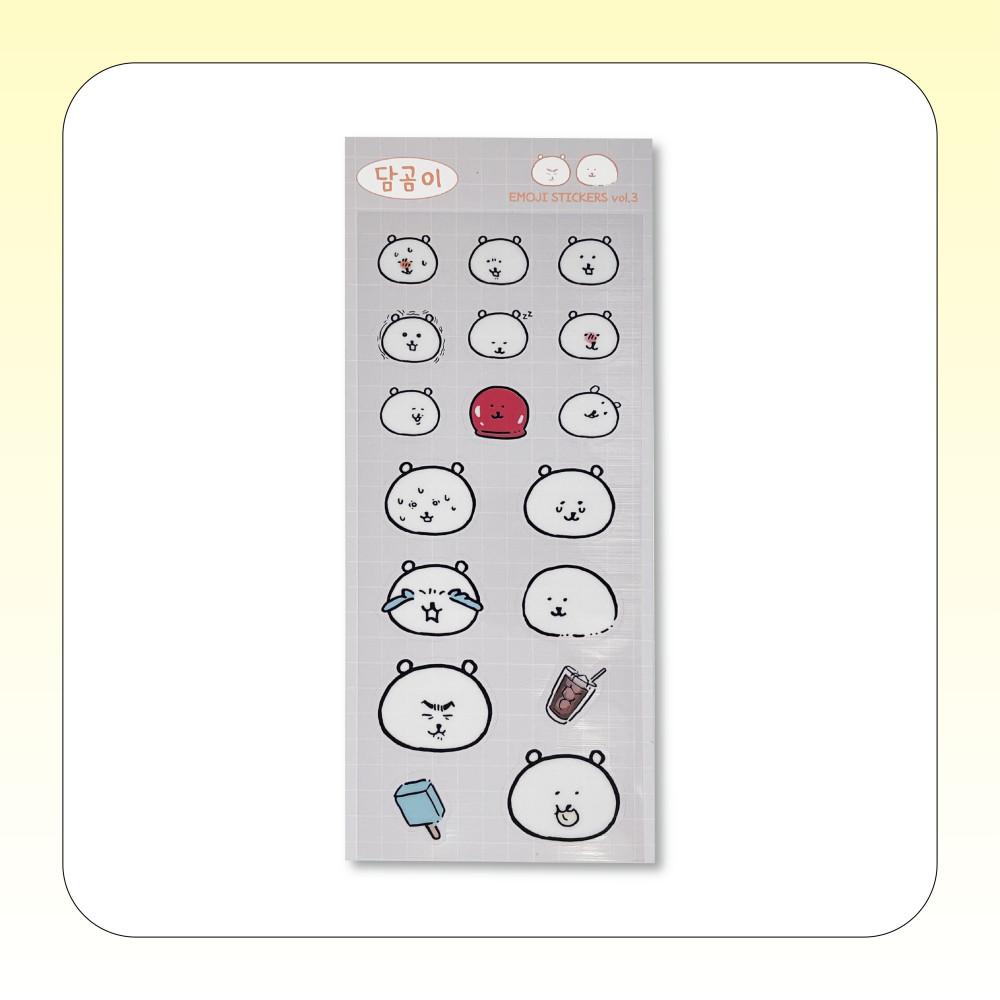[담곰이] 이모지 투명 스티커 3탄