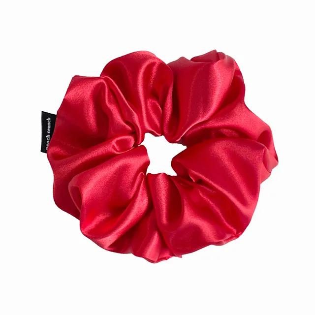 [made] 레드 실크 새틴 스크런치 슈슈 곱창끈 2size