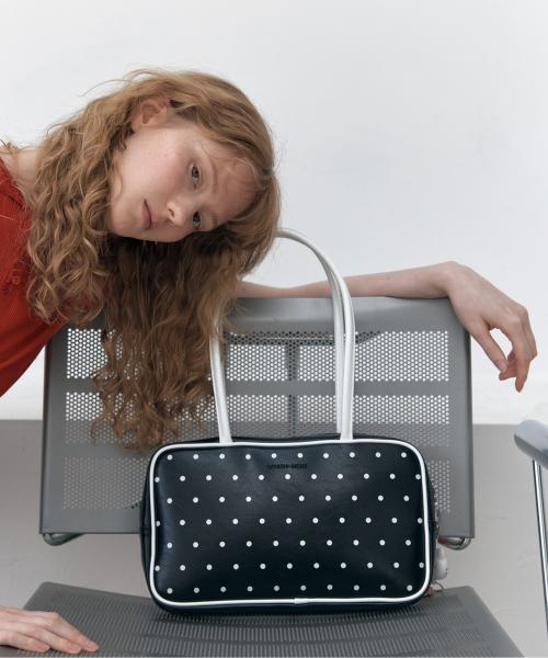 Dot square bag_black