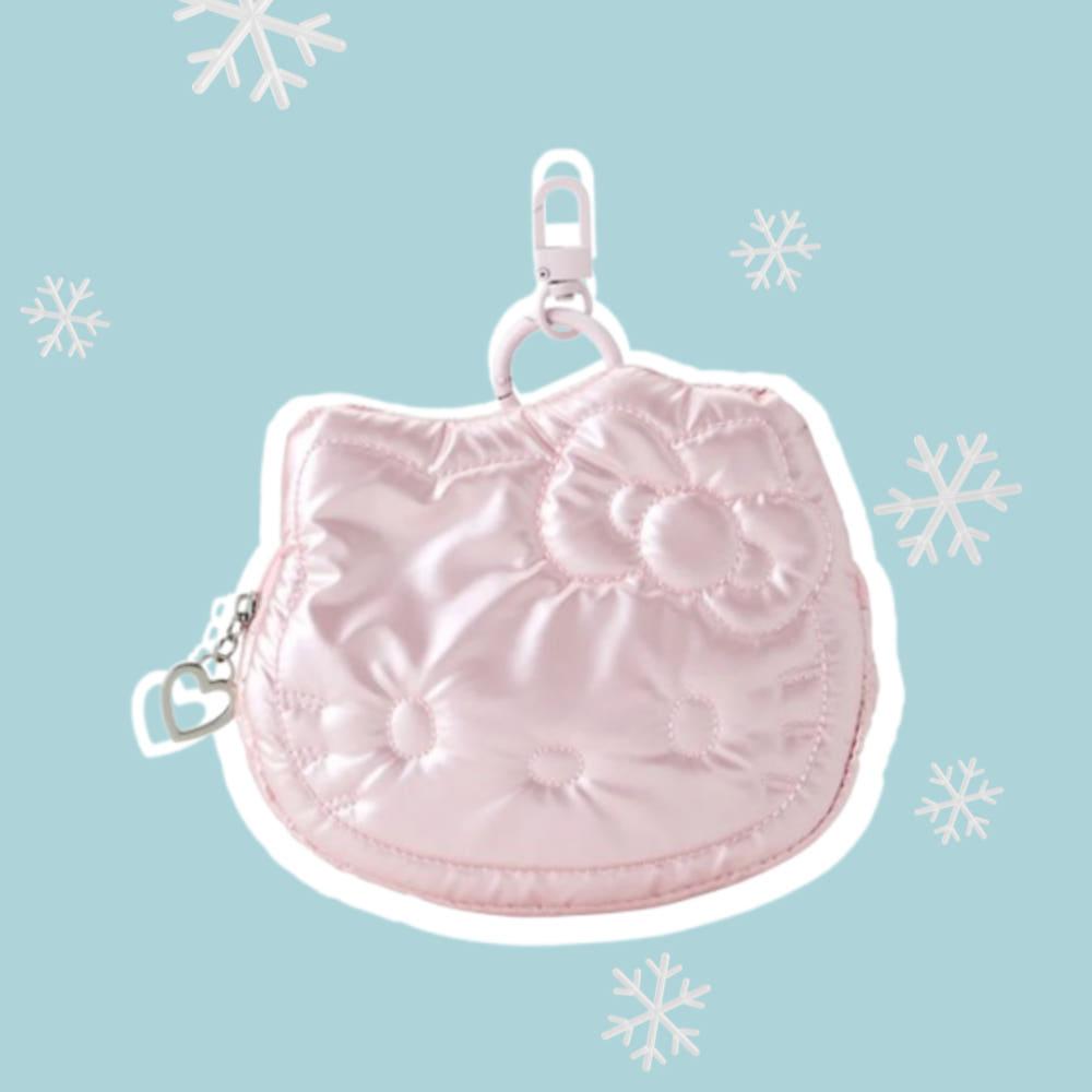 산리오 헬로키티 패딩 폭신폭신 겨울 시리즈 케이스 페이스형 미니 파우치