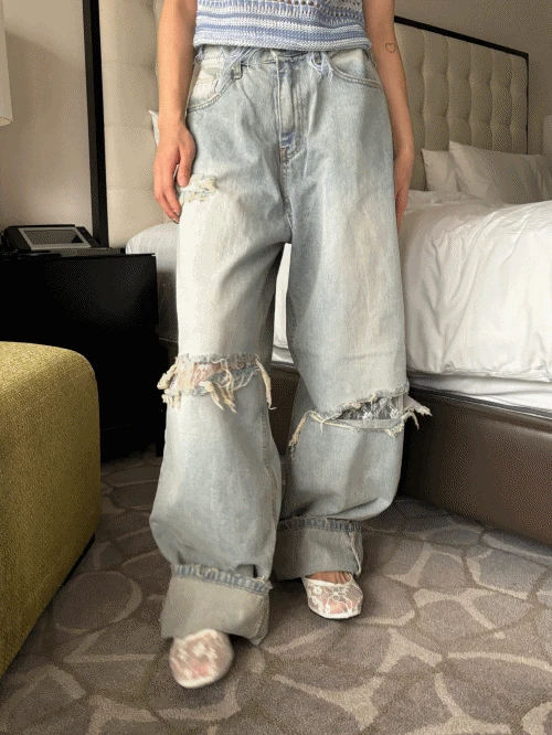 Vintage Net Lace Denim