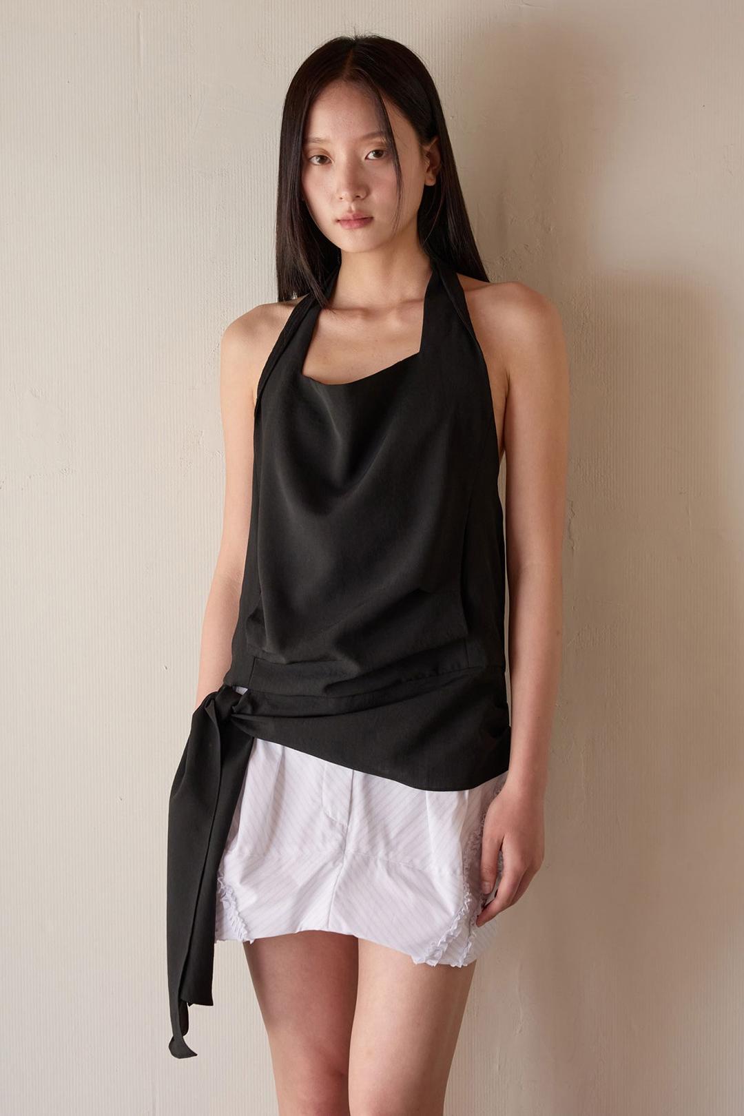 Pocket Halter Top (2colors)_Black