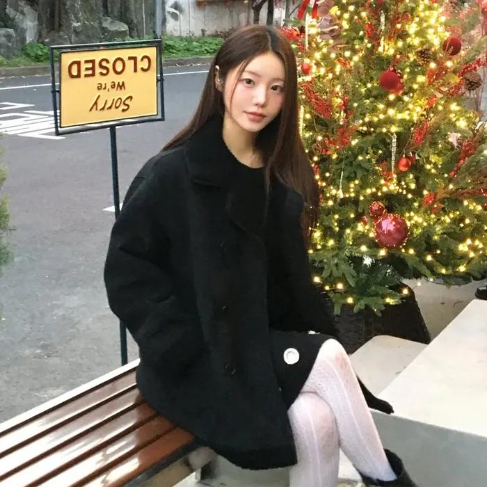 리버시블 스웨이드 무스탕 블랙 MDJK038BLACK