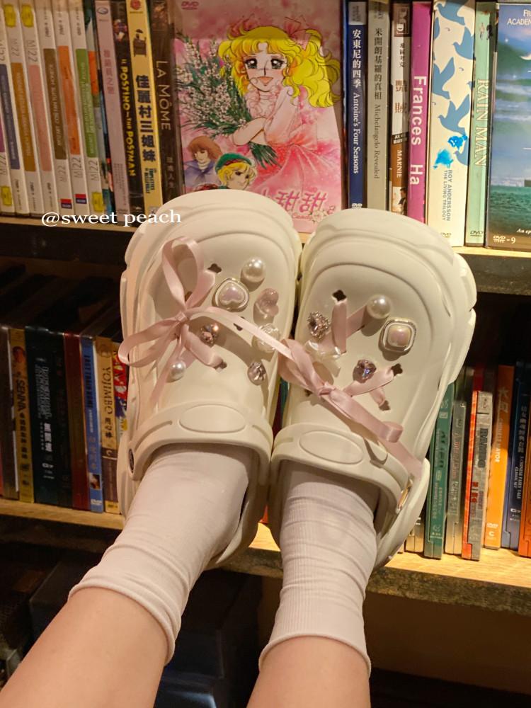 발레코어 플랫폼슬리퍼 키높이 귀여운