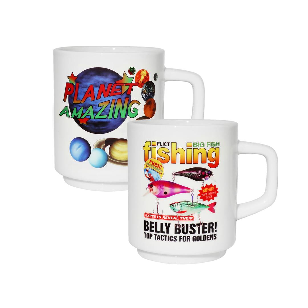 PLANET / FISHING BLOCK MUG CUP (11oz) Set of 2