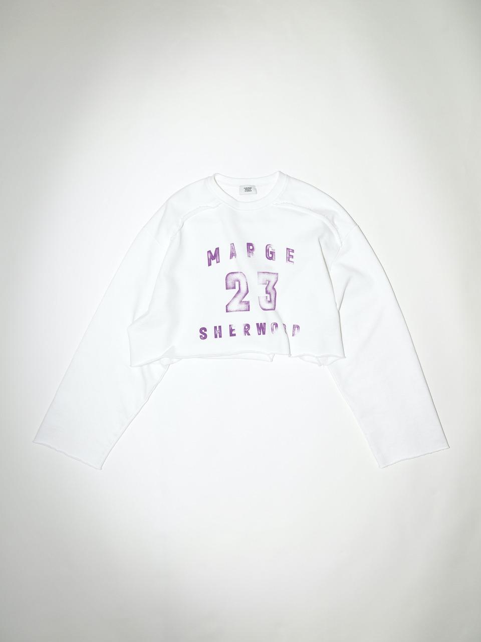 MARGE 23 CROP SWEATSHIRT_white
