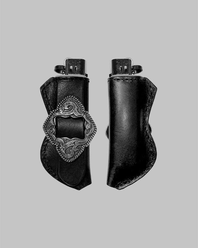 Western Buckle Leather Lighter Holder