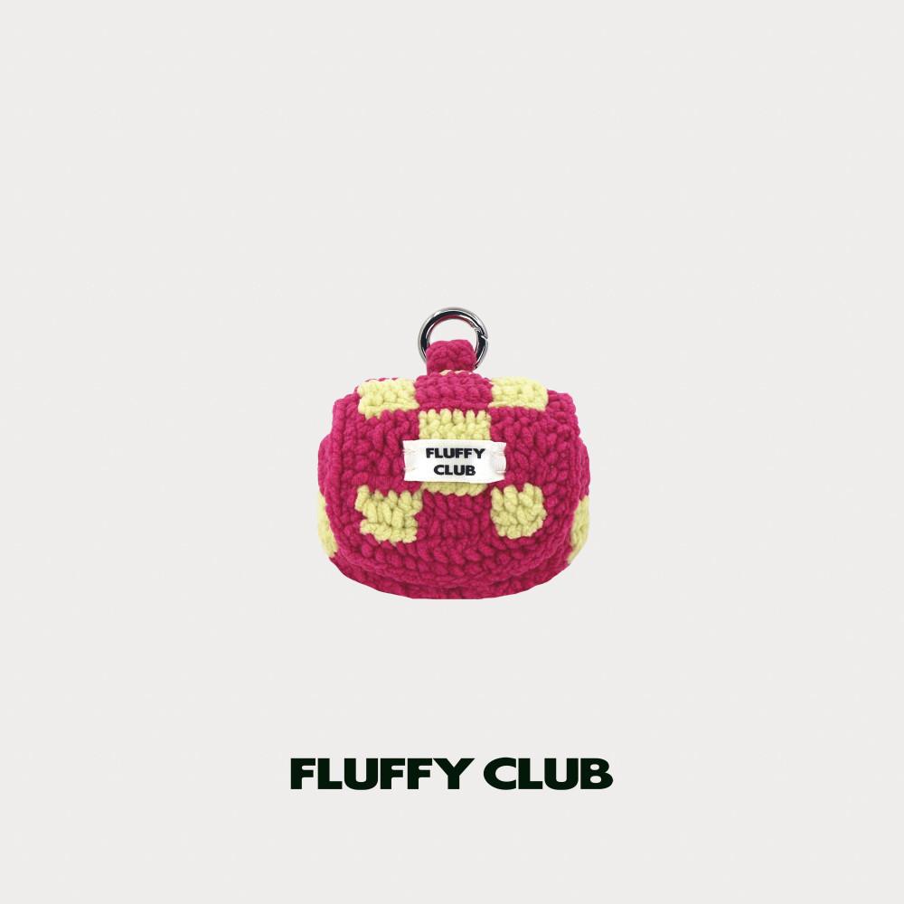 플러피 클럽(FLUFFY CLUB) 에어팟 3 & Pro 케이스  Checkerboard AirPods 3 & Pro CASE (PINK+YELLOW)