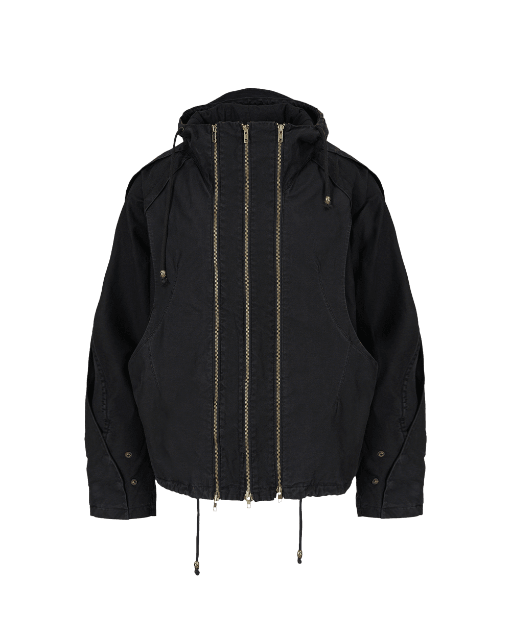 COST PER KILO TRIPLE ZIPPER COTTON HOODED BLOUSON