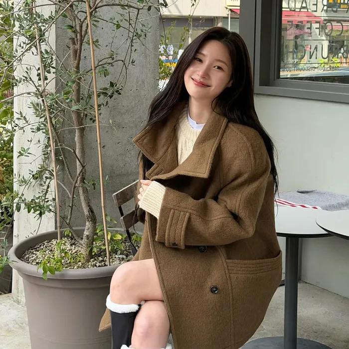 모헤어 하이넥 더블 하프코트 NEW5WHA13_92