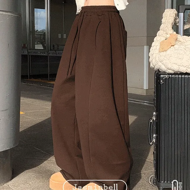 +영상핏🤎후기극찬,핏보장[made/숏&롱] #자스민벨 시그널 도톰 기모 벌룬 오버핏 밴딩 절개 롱와이드 하이웨스트 힙한핏 투웨이 스트링 트레이닝 조거팬츠 키작녀 키큰녀 빅사이즈