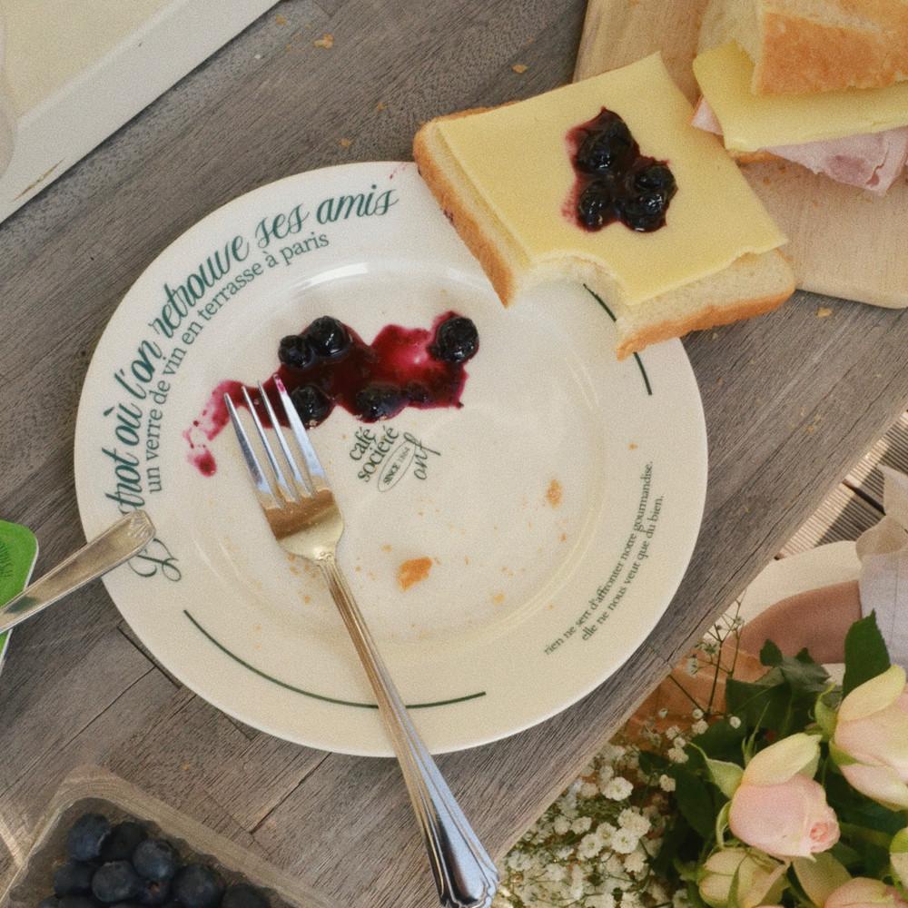 도자기접시 (아이보리) 테라스 프랑스그릇 프렌치 플레이트 2컬러 신혼그릇세트 프렌치오브제