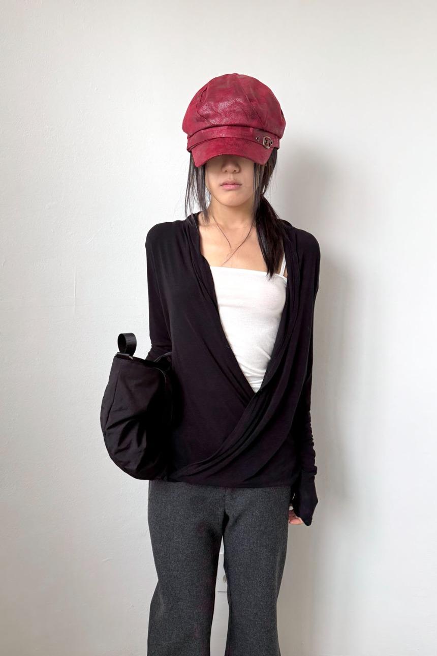 팁씨 drape twist set top (3color)