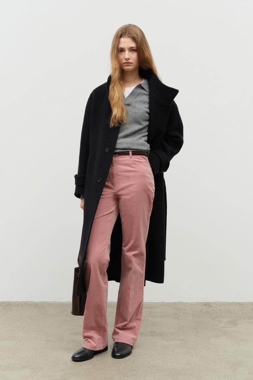 70S SEMI-FLARE CORDUROY SLACKS SOFT PINK