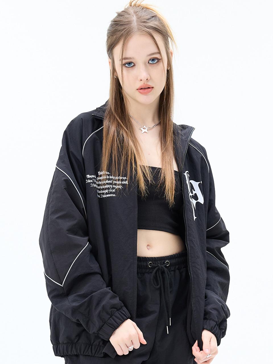 MZ PIPING NYLON JACKET(BLACK)