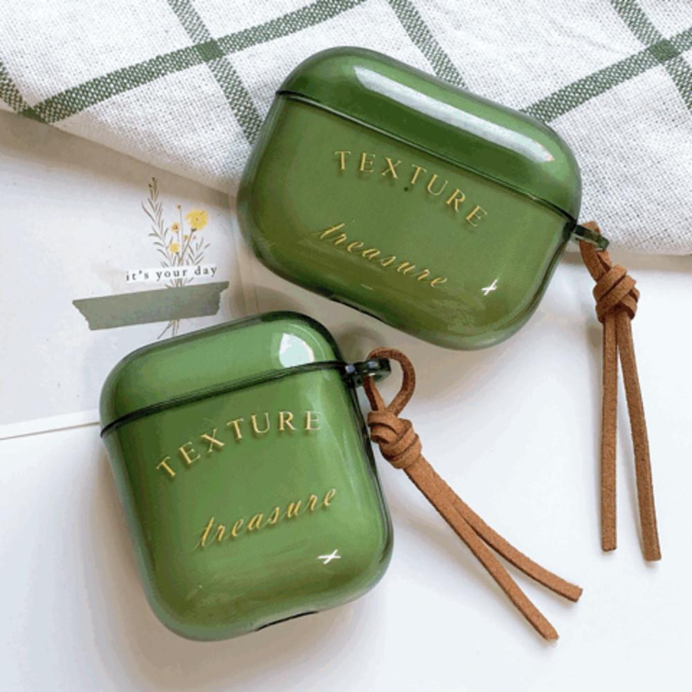 텍스쳐 레터링 에어팟 TPU 케이스 1 2 PRO 에어팟프로케이스