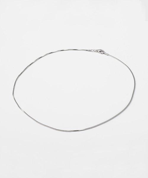 simple snake chain necklace (N001_silver)