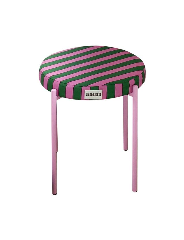 stripe stool (pink)