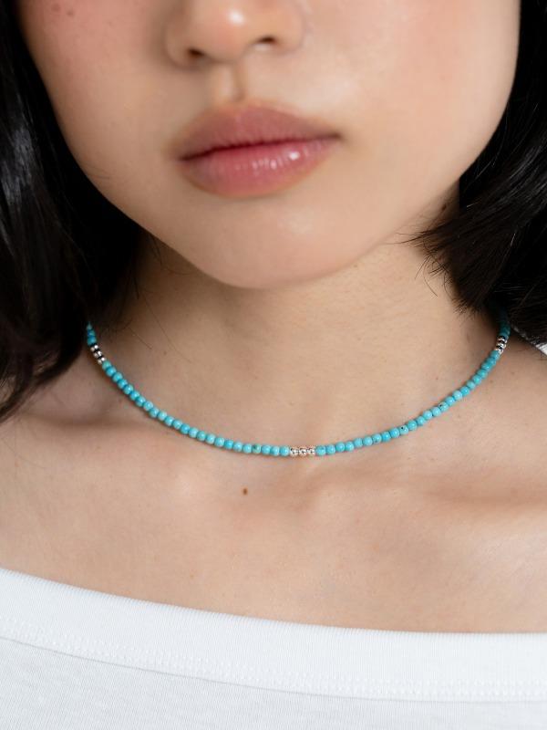 fruit beads necklace - turquoise