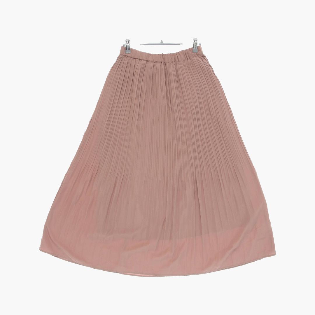 하트 마켓 폴리 밴딩 플리츠 롱 스커트 여자 33cm