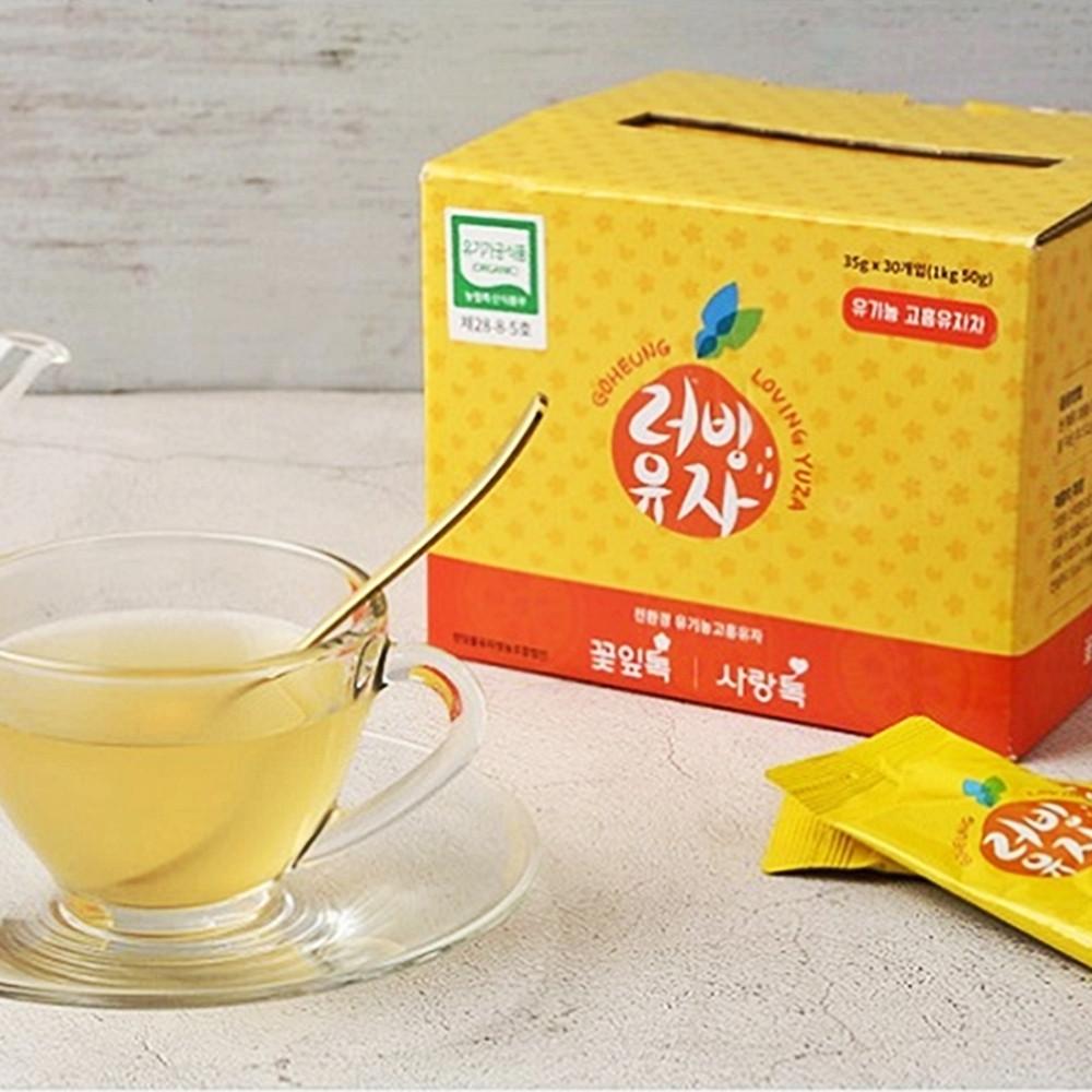 [러빙유자]  고흥 특산품  유기농 유자차  스틱 35gX30개