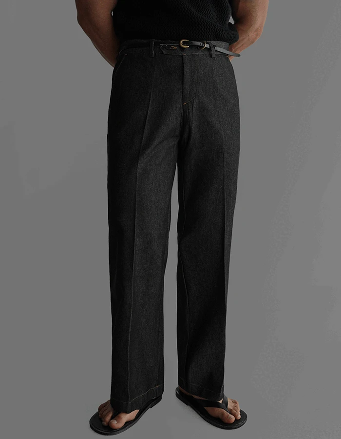 루카스 써머 데님 플레어 슬랙스