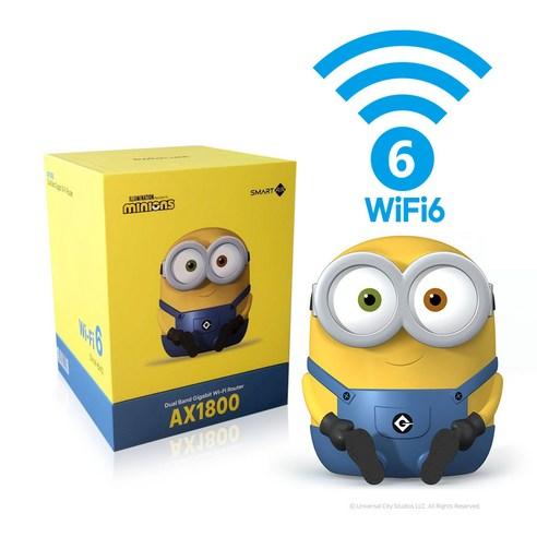 밥 미니언즈공유기 와이파이 Wi-Fi 6 AX-1800 - 유무선공유기 | 쿠팡