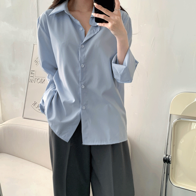 봄 여름 오버핏 파스텔 셔츠 남방