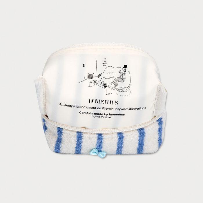 STRIPES TERRY POUCH - BLUE STRIPES