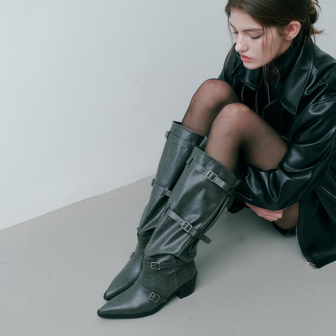 러스티 와이드 롱부츠 412548010 (5.5cm)