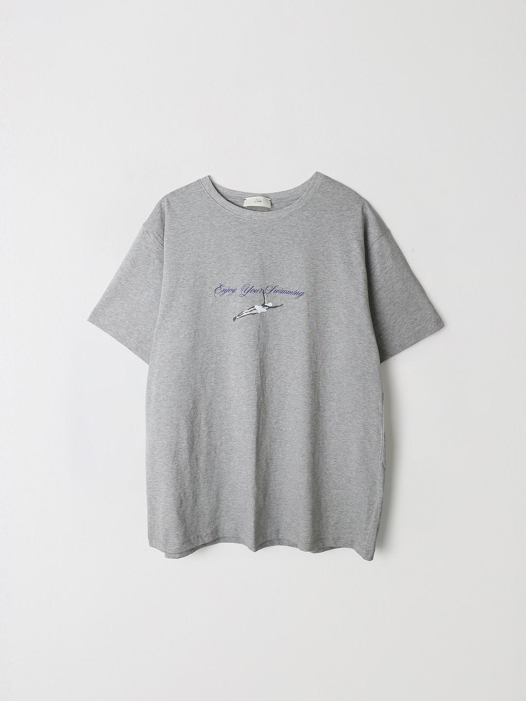 Diving Woman Tee - Grey