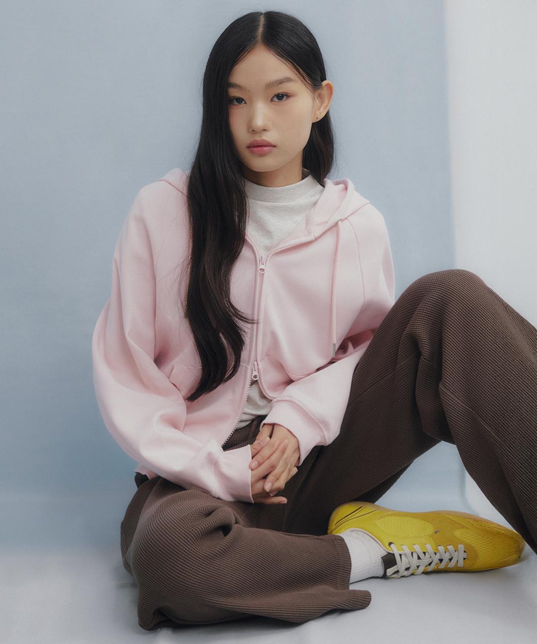 스파오 [소프트코튼] 래글런 후드 집업_SPMZG24G05