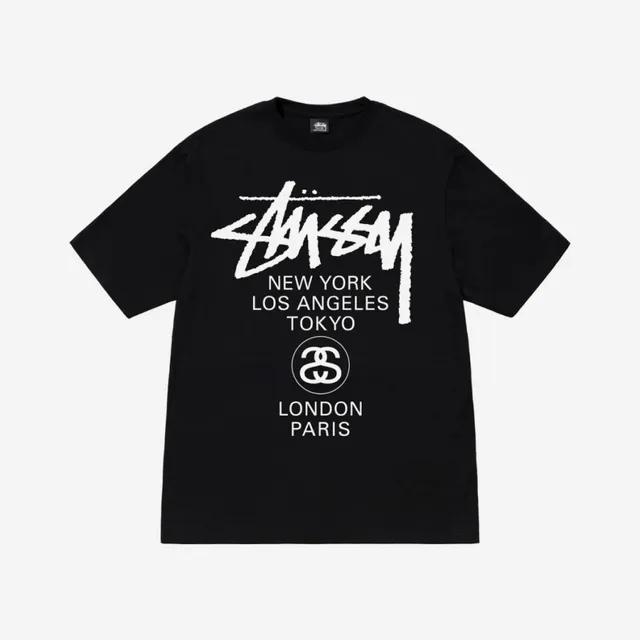 스투시 월드투어 티셔츠 블랙 2023 Stussy World Tour T-Shirt Black 2023
