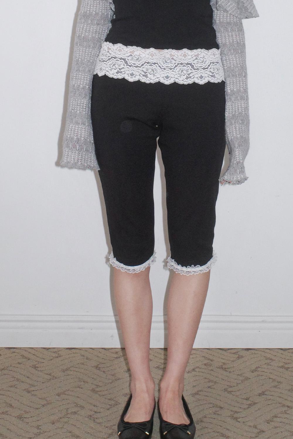 Lace Capri Pants_Black