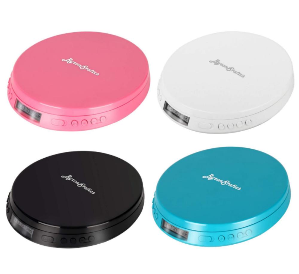 레트로 감성 휴대용 미니 시디 플레이어 Byron Statics CD PLAYER 블랙 핑크 블루 화이트