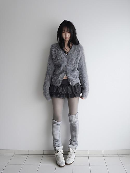 gloss fur cardigan, 3color