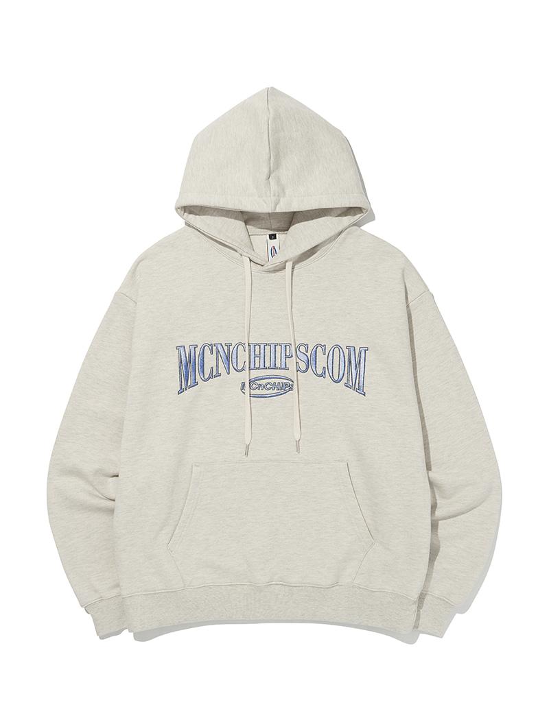 Vintage arch-logo hoodie [oatmeal]