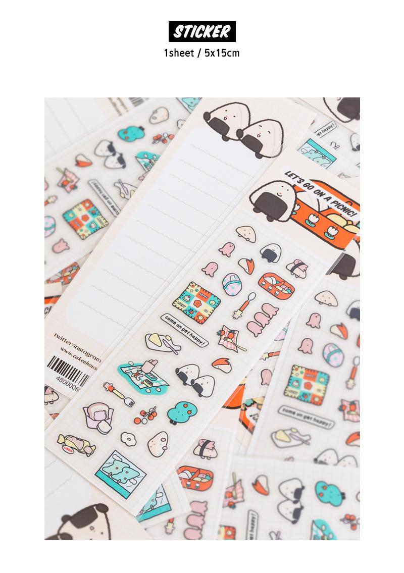 투명 씰 스티커 - 피크닉