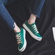 마켓A 블랙 라인 컬러 캔버스화