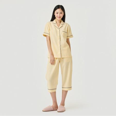 이런 상품 어때요? [JAJU/자주] 남/여 시어서커 스트라이프 7부 파자마 세트 5종택1