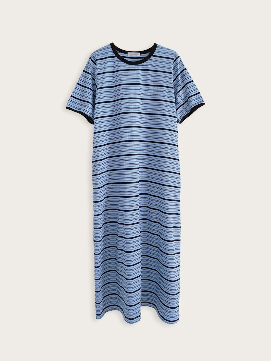 roa stripe dress - blue