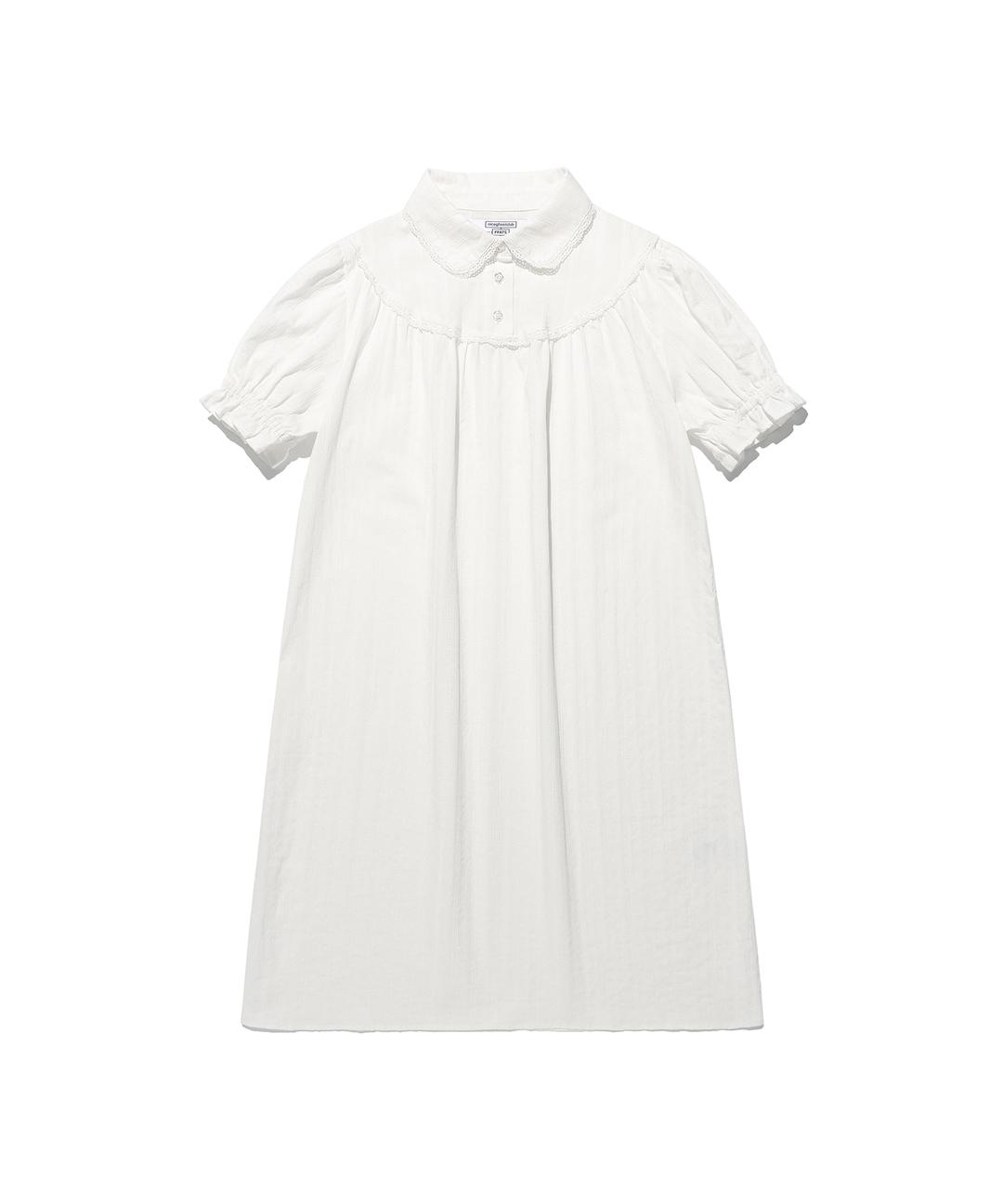 ffats shirring puff dress[white]