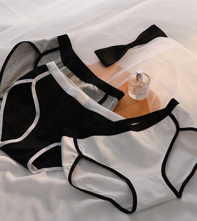 [3P세트] 데일리 라인배색 팬티 돌핀팬츠 속옷 no.1462