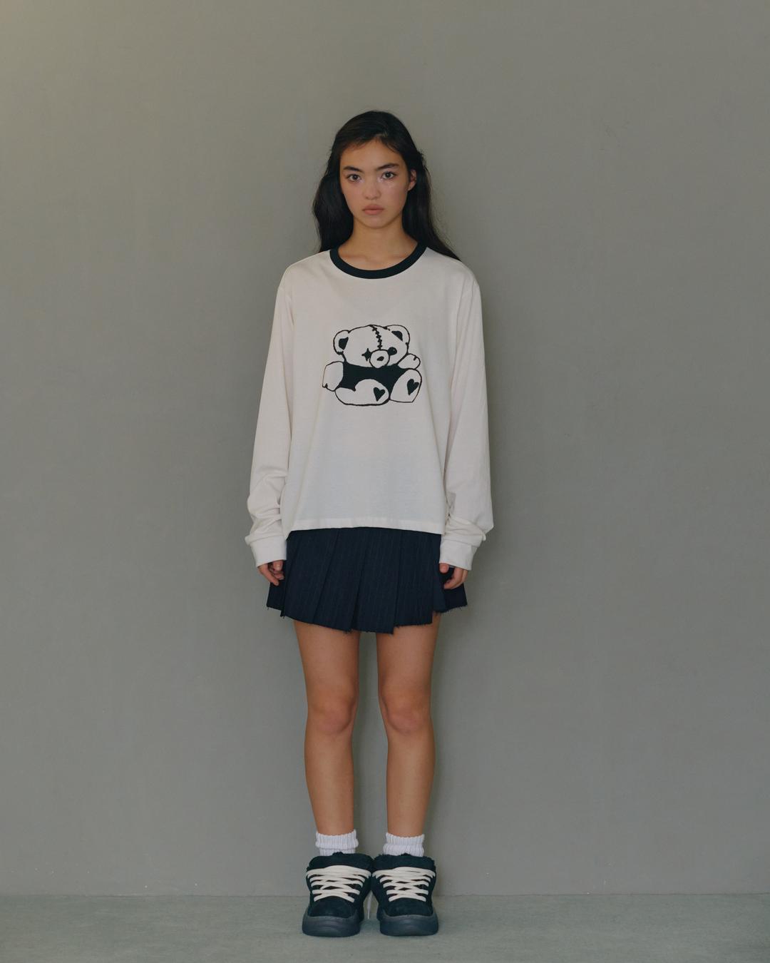 Oversized Print T shirt(Teddy Bear)