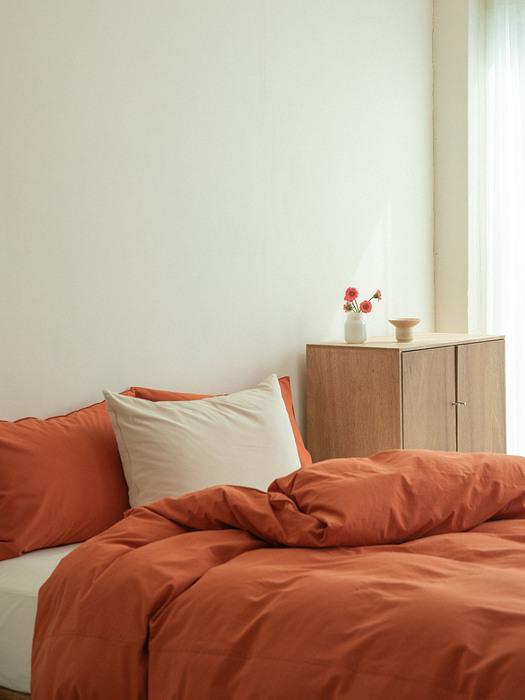 밀키 코튼 베딩_burnt oarnge