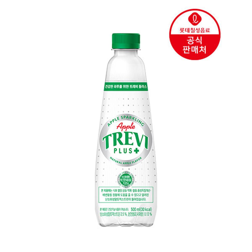 [직영] 롯데칠성 애플 트레비 플러스 500ml 12펫 PLUS 탄산수 식이섬유 음료수 탄산음료